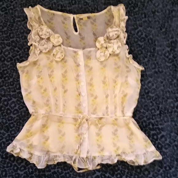 Anthropologie Tops - Anthropologie Leifsdottir Floral Peplum Blouse